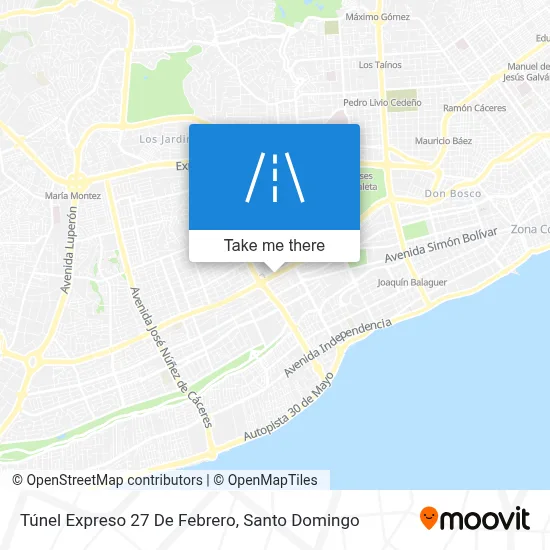 Túnel Expreso 27 De Febrero map