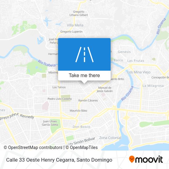Mapa de Calle 33 Oeste Henry Cegarra