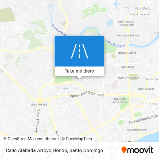 Mapa de Calle Alabada Arroyo Hondo