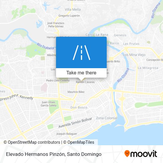 Elevado Hermanos Pinzón map