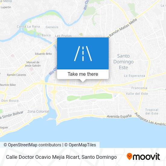 Mapa de Calle Doctor Ocavio Mejía Ricart