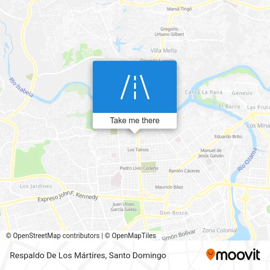 Respaldo De Los Mártires map