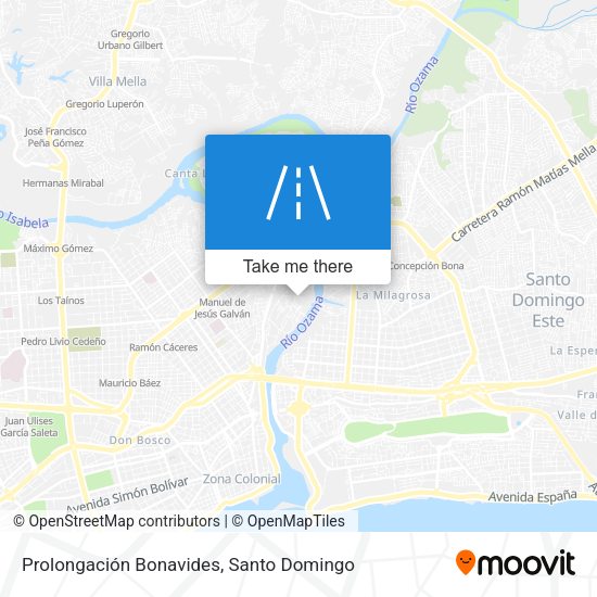 Prolongación Bonavides map