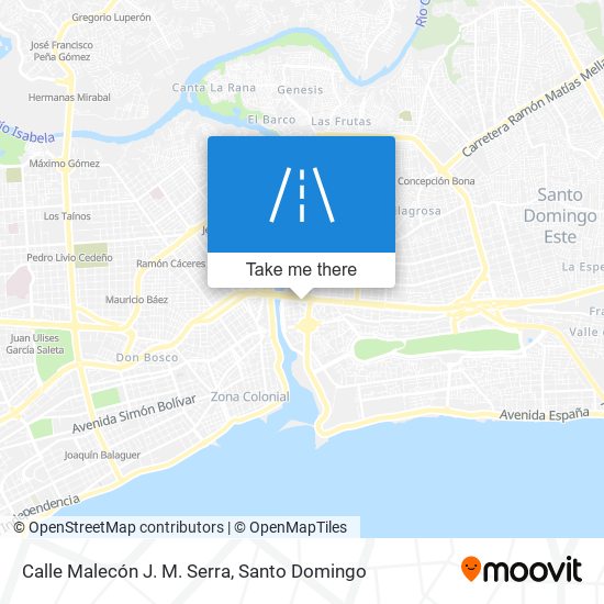 Mapa de Calle Malecón J. M. Serra