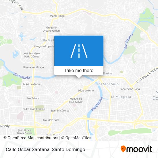 Mapa de Calle Óscar Santana
