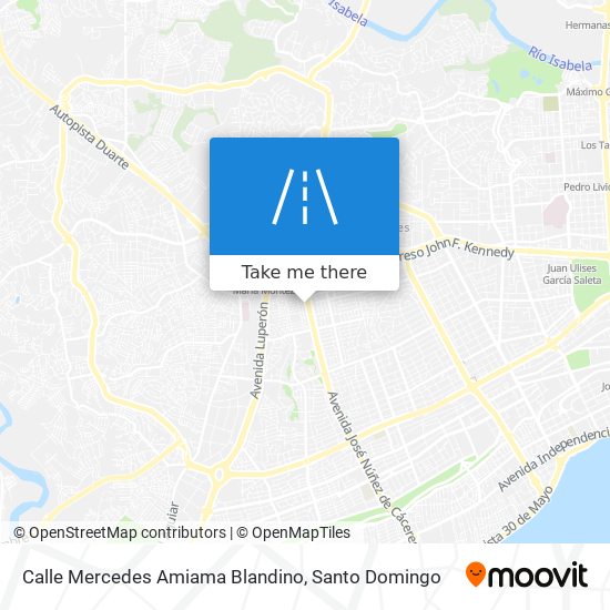 Mapa de Calle Mercedes Amiama Blandino