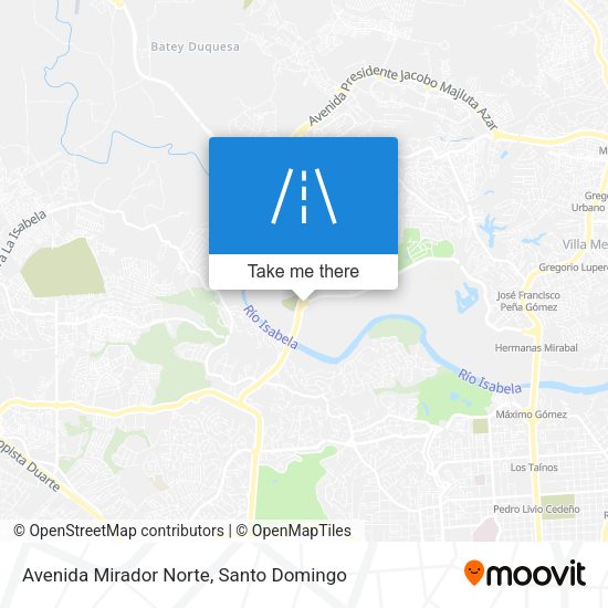 Mapa de Avenida Mirador Norte