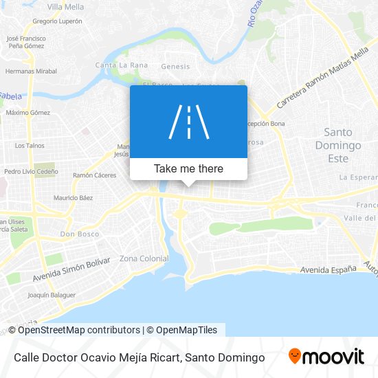 Calle Doctor Ocavio Mejía Ricart map