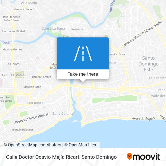 Mapa de Calle Doctor Ocavio Mejía Ricart