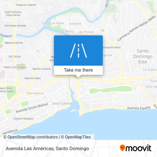 Mapa de Avenida Las Américas