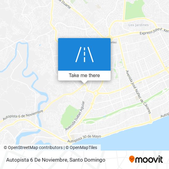 Autopista 6 De Noviembre map