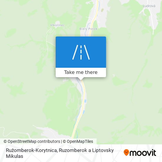 Ružomberok-Korytnica map