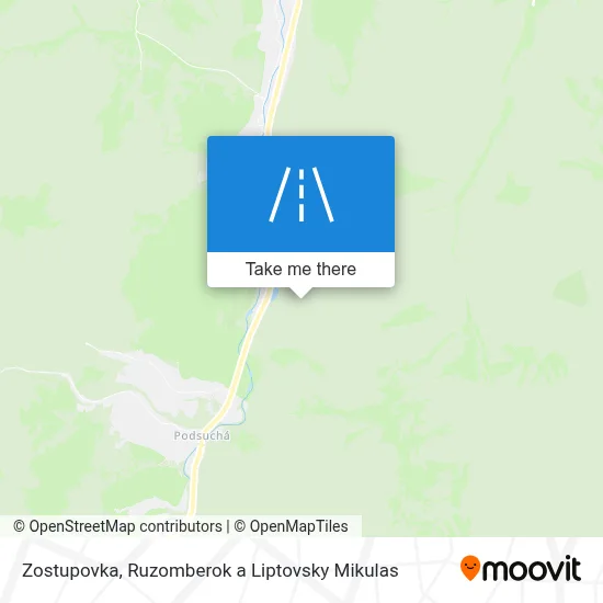 Zostupovka map