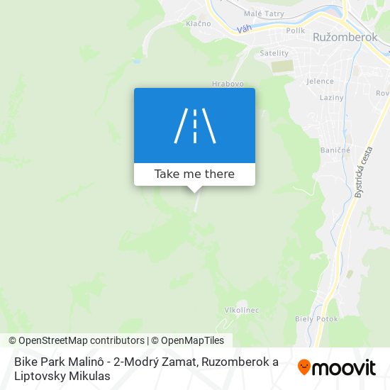Bike Park Malinô - 2-Modrý Zamat map