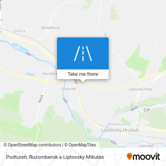 Podtureň map