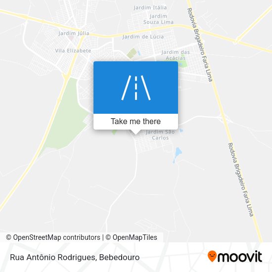 Rua Antônio Rodrigues map