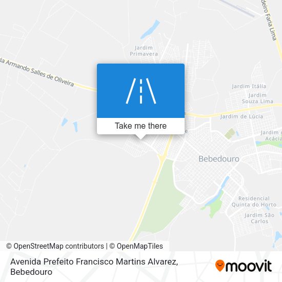 Avenida Prefeito Francisco Martins Alvarez map