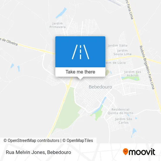 Rua Melvin Jones map