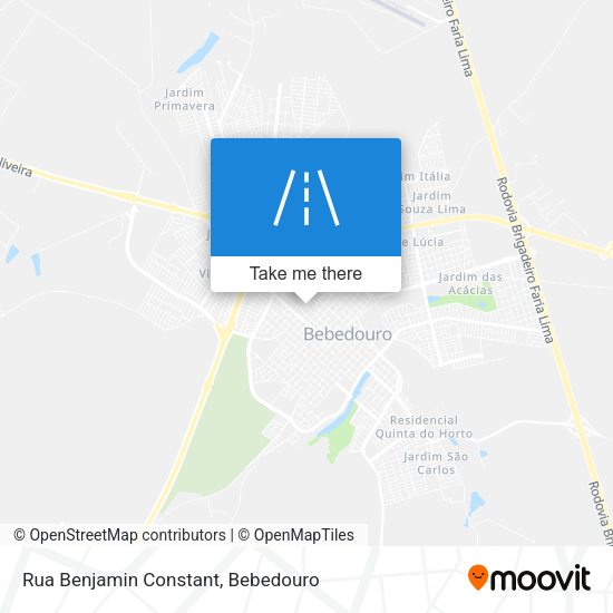 Rua Benjamin Constant map