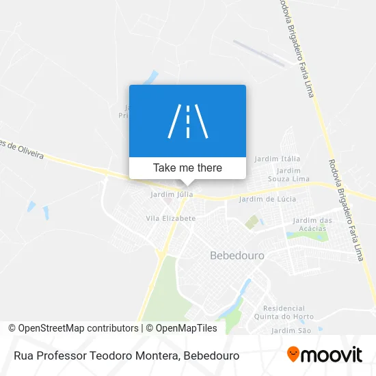 Rua Professor Teodoro Montera map