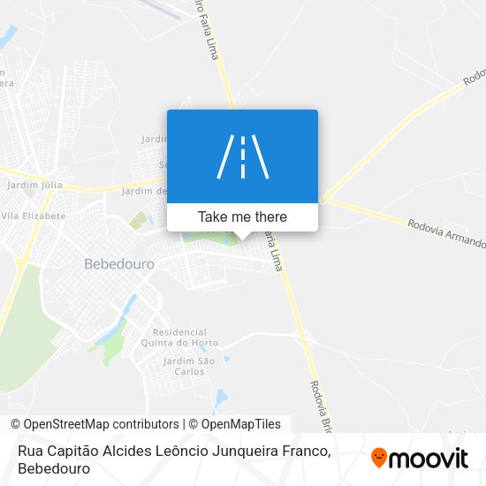 Rua Capitão Alcides Leôncio Junqueira Franco map