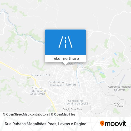 Mapa Rua Rubens Magalhães Paes