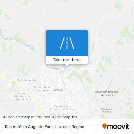 Mapa Rua Antônio Augusto Faria