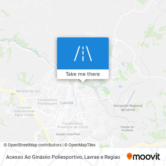 Acesso Ao Ginásiio Poliesportivo map