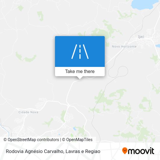 Rodovia Agnésio Carvalho map