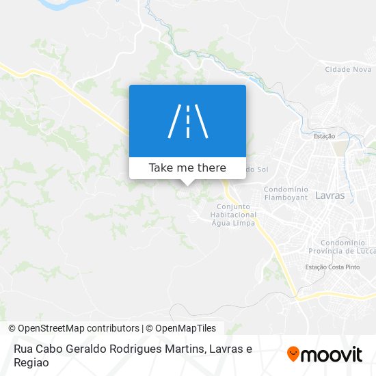 Mapa Rua Cabo Geraldo Rodrigues Martins