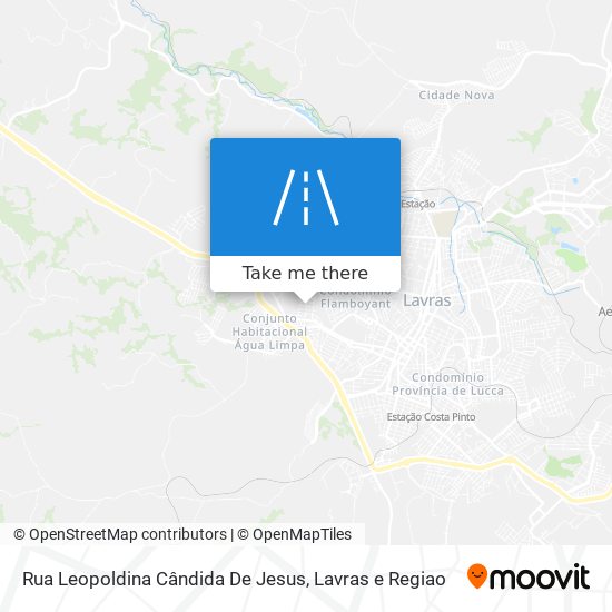 Mapa Rua Leopoldina Cândida De Jesus