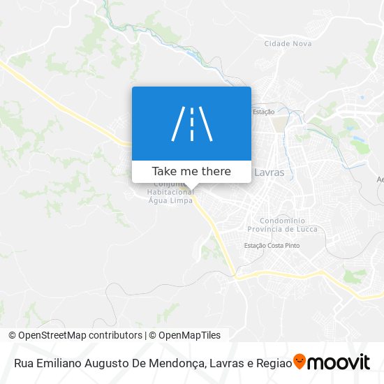 Mapa Rua Emiliano Augusto De Mendonça