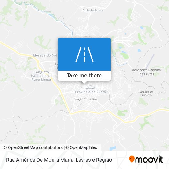 Mapa Rua América De Moura Maria