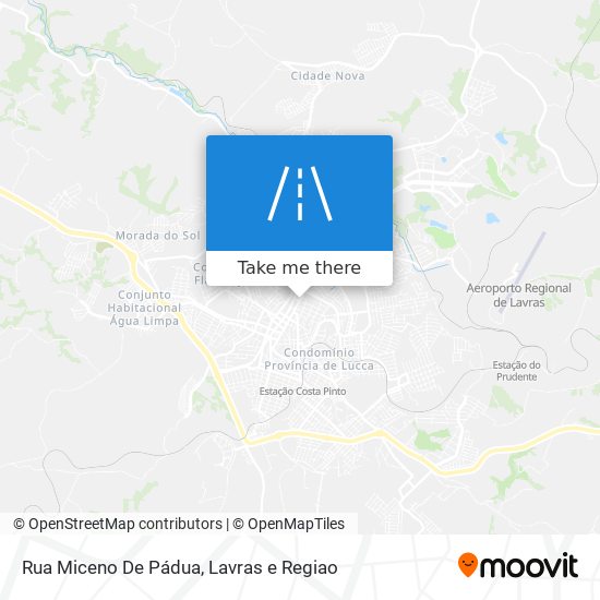 Mapa Rua Miceno De Pádua