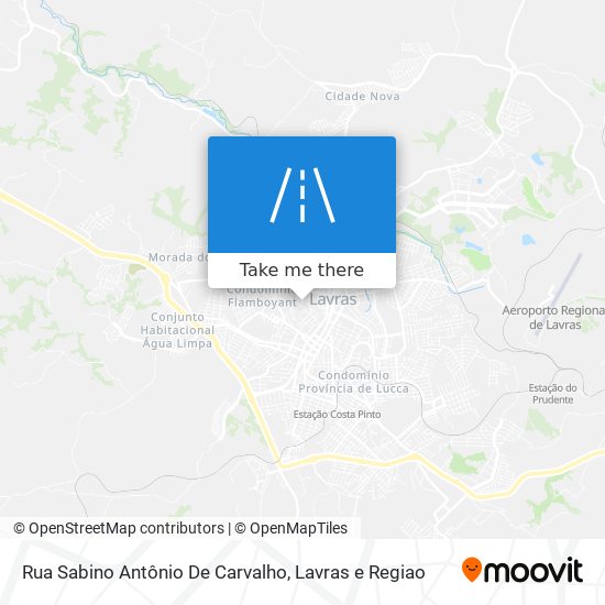 Mapa Rua Sabino Antônio De Carvalho