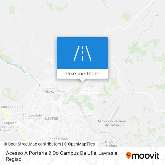 Mapa Acesso A Portaria 2 Do Campus Da Ufla