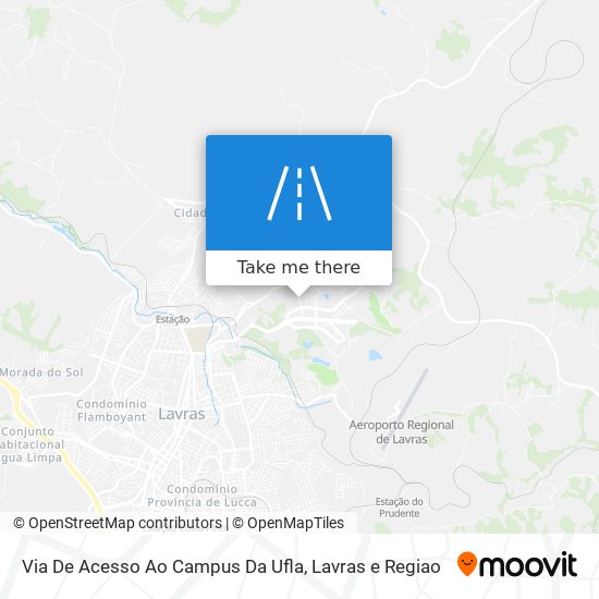 Mapa Via De Acesso Ao Campus Da Ufla