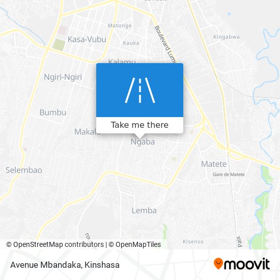 Avenue Mbandaka map