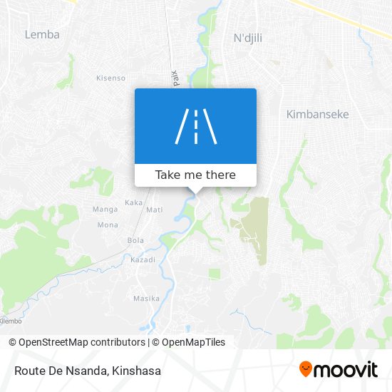 Route De Nsanda map