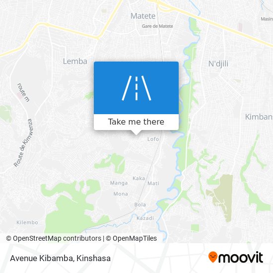 Avenue Kibamba map