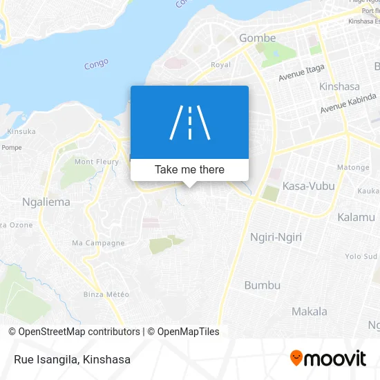 Rue Isangila map