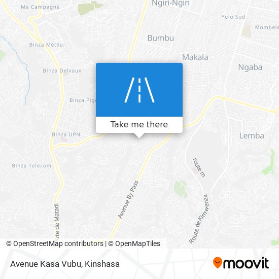 Avenue Kasa Vubu map
