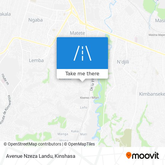 Avenue Nzeza Landu map