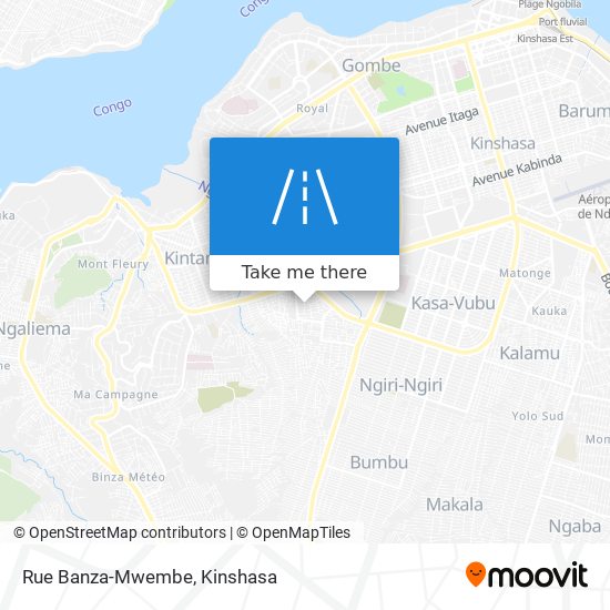 Rue Banza-Mwembe map