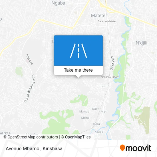Avenue Mbambi map