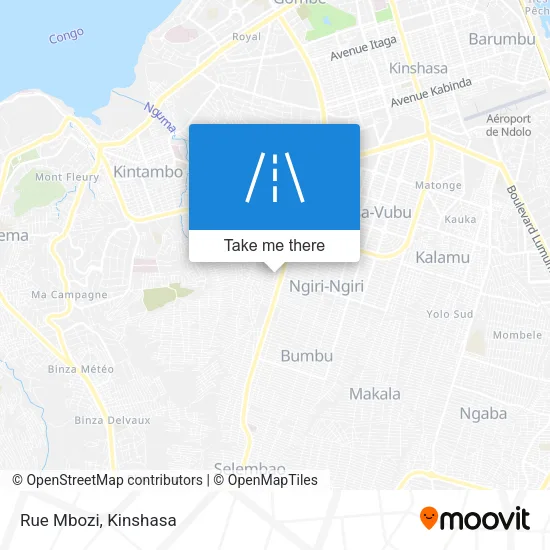 Rue Mbozi map