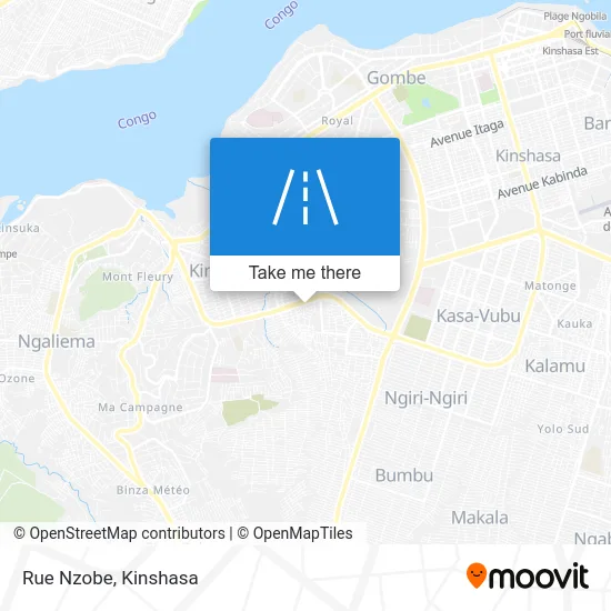 Rue Nzobe map