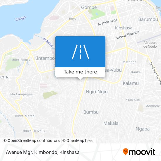 Avenue Mgr. Kimbondo map