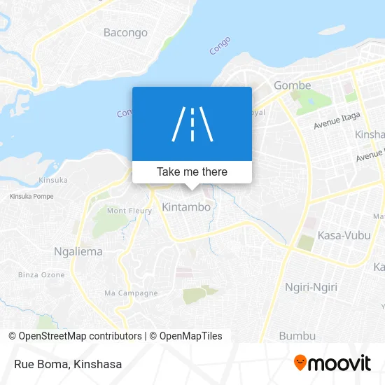 Rue Boma map