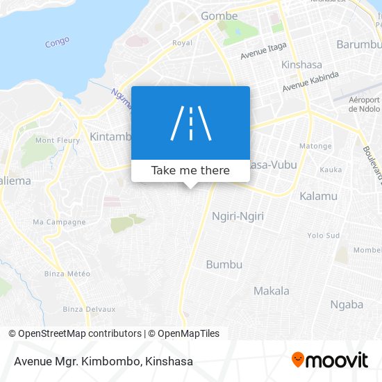 Avenue Mgr. Kimbombo map